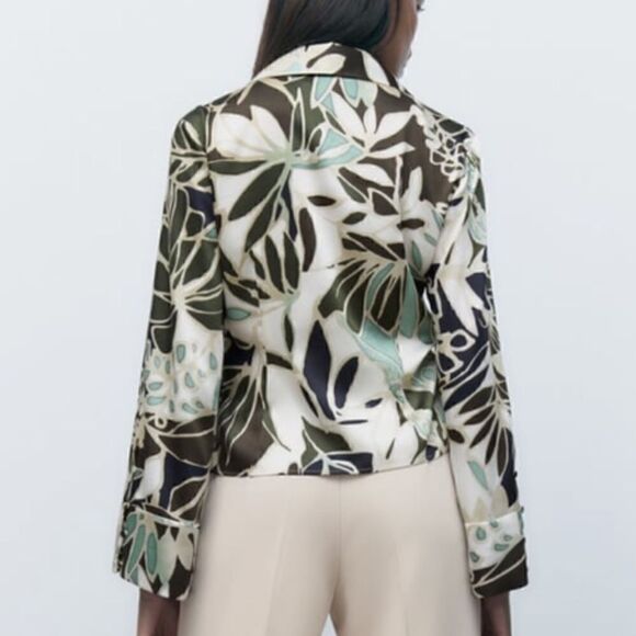 NWT Zara Tropical Print Top - Picture 12 of 15